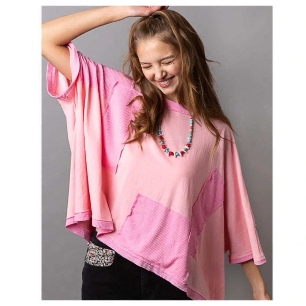$30 start 115 LAST ONE ❤️Pretty POL cotton jersey ribbed top - Picture 4 of 6